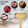 Meat Tenderizer - Meat Hammer, Mallet Pounder,Double-Sided Wooden Handle for