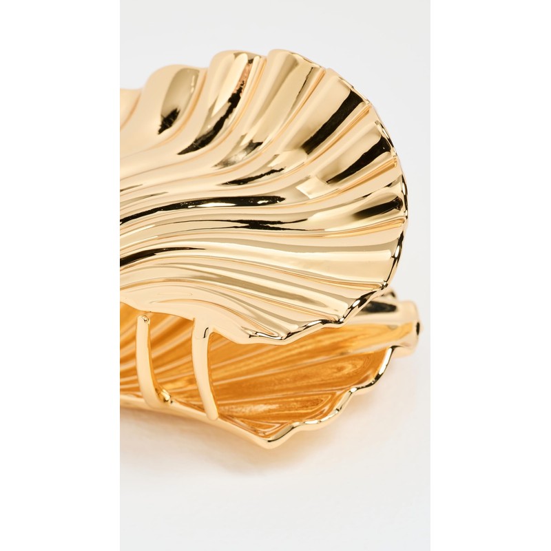 LELET NY Women's Glossy Shell Claw Clip, Gold, 1 Count