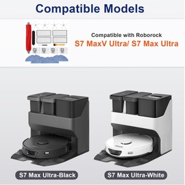 Lejapwat 20Pcs Accessories Kit Fit for Roborock S7 MaxV Ultra S7 Max Ultra Robot Vacuum, Replacement Parts With Main Brush, Filter, Dust Bag, Side Brush, Mop Cloths