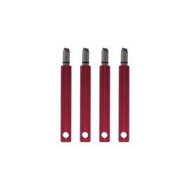 Majek (4pcs - Red) Golf Groove Sharpener - Golf Club Groove Sharpener for Wedges & Irons. Generate Optimal Backspin. This Cleaning and re-Grooving Tool is a for Any Golfer in Your Life