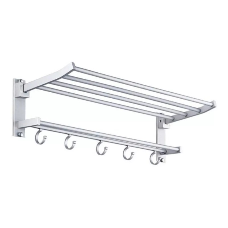 ArgenMex Toallero Repisa Barral Org De Baño Doble Aluminio Inoxidable