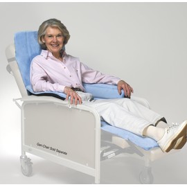 Skil-Care Geri-Chair Cozy Seat, 52" x 21", Reversible Padded Cover for Backrest and Seat, Soft Launderable Fabric, Non-Slip Design, Light Blue, 703002