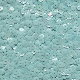 6mm CUP SEQUINS Facet PAILLETTES ~Opaque Pastel Blue Iris Rainbow Iridescent ~ Made in USA Loose for embroidery, arts, crafts, bridal wear, embellishment