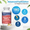 Pure Cod Liver Oil 1000mg | Supports Heart, Brain, Vision