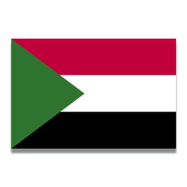 Magnet Me Up Sudan Sudanese Flag Car Magnet Decal, 4x6 Inches, Heavy Duty Automotive Magnet for Car, Truck SUV