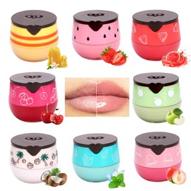 8 Stück Bee Balm Lip Balm - Lippenbalsam Honey Balm - Lipgloss Set - Feuchtigkeitsspendend Lippenmaske Overnight - Lippenpflege Mit Farbe - Teenager Mädchen Geschenke - Niedliches Honigtopf-Design