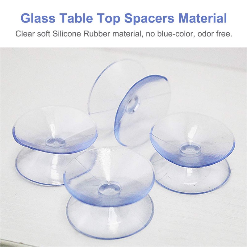 10 Pack Double Sided Suction Cups, Clear Suction Cups, Glass