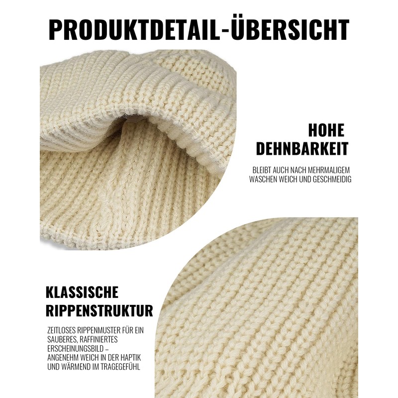 CLAPE Unisex Fisherman Beanie Wool Docker Hat Street Style Trawler