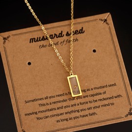 HUTIMY Mustard Seed Gifts for Women Faith Birthday Jewelry Christian Inspiration Mustard Seed Necklace