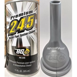BG 245 Premium Diesel Fuel System Cleaner 11oz can with Free Funnel