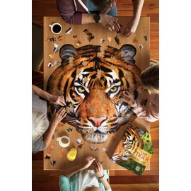 Madd Capp Puzzles - I AM Tiger - 550 Pieces - Animal Shapes Jigsaw Puzzle