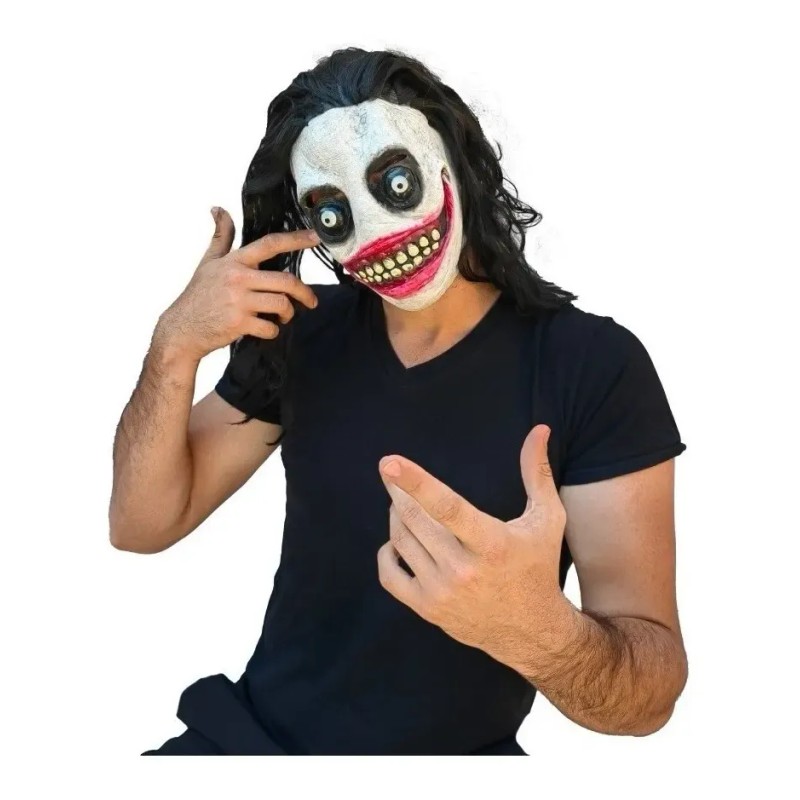 Máscara Jeff The Killer Creepypasta Halloween Terror Asesino Blanco Creepy