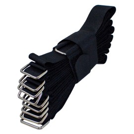 Lumonic 10 x Velcro Ties, 600 x 38 mm, Normal Black, Reusable Cable Ties Made of Velcro Tape, for Attaching or Cable Management