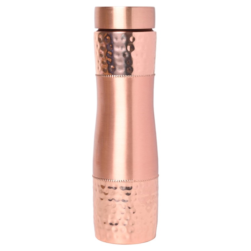 Pure Copper Water Bottle Wide Mouth, 1000 Ml Capacity (33.81