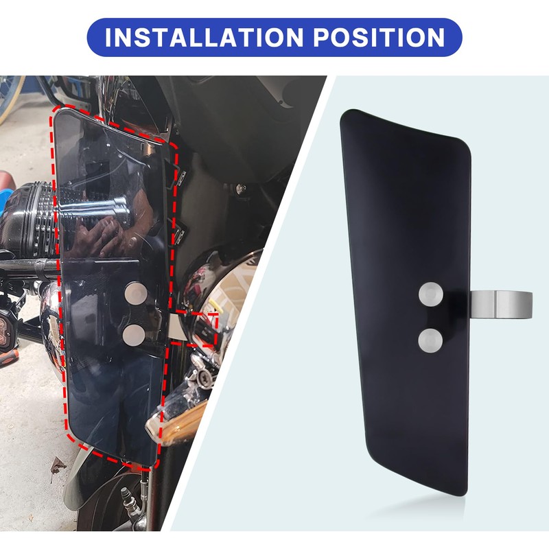 Leg Wind Deflector, PSLER Motorcycle Front Fork Wind Deflectors with