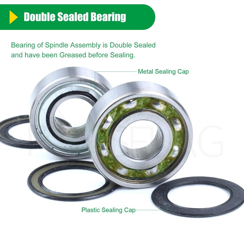 POSFLAG 1001046 Pre-Greased Spindle Assembly with 92851MA Pulley Replaces 1001046