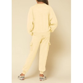 Imily Bela Kids Girls Sweatsuit Lounge sets Crewneck Sweatshirt Casual Drawstring Sweatpants with Pocket