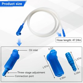 Zpana Car Brake Fluid Bleeder Hose, 3.94 Ft Vehicle Brake Bleeding Hose Oil Fluid Extractor, Adjustable Connection Automotive Braking System Repair Kit, Universal for SUV RV Truck