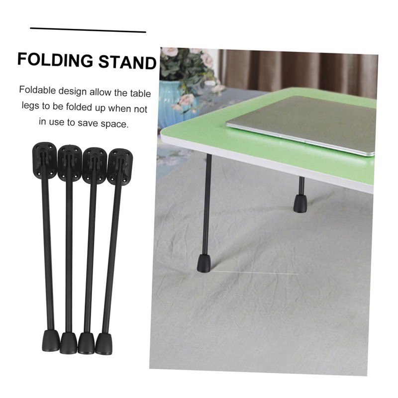 Operitacx 1 Set Folding Dining Table Legs, Cabinet Legs, Height-Adjustable,