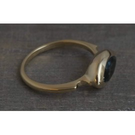 Marquise London Blautopas vergoldet 925 Sterling Silber Ring - Natürlicher Edelstein - Geburtstagsgeschenk - Handgefertigte Geschenkideen für Frauen (Größe: US Size 6 / Diameter 16.5)