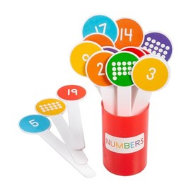 Fun Express Number Wands – Educational Math Toy for Kids – Teaches Counting Number Recognition Early Math Skills and Hand-Eye Coordination – Vibrant Colors for Classroom & Home Use – 21 Pieces