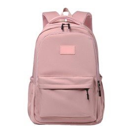 Cute Aesthetic Laptop Backpacks for Women Large College Backpack for Travel Work Preppy Lightweight Waterproof Daypack (Pink)