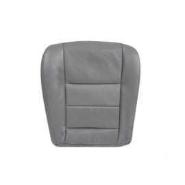 Compatible with 2003 2004 2005 2006 2007 Ford F250 F350 Lariat XLT Leather Driver Bottom Seat Cover Replacement (Driver Bottom, Medium Flint Gray)