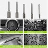 Double Cut Carbide Burrs Rotary Files Set 6mm Shank for