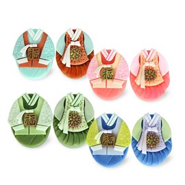 Special souvenir hanbok soap 2-piece gift set - Mint Hanbok Soap / 특별한 기념품 한복비누 2구 선물세트 - 민트 한복비누