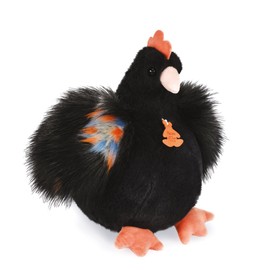 Histoire d'ours - Black Chicken Plush Toy - 20 cm - Champêtre Chics Collection - Gift Idea for Birth - Plush Toy for Children, Very Soft - Plush Toy Hen for Mountain - HO3163