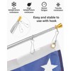 TPZORJX Telescopic Flag Pole, 2 m Telescopic Flagpole, Handheld Flagpole