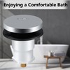 Dreyoo Tip Toe Bath Drain Stopper and Cover Tub Stopper