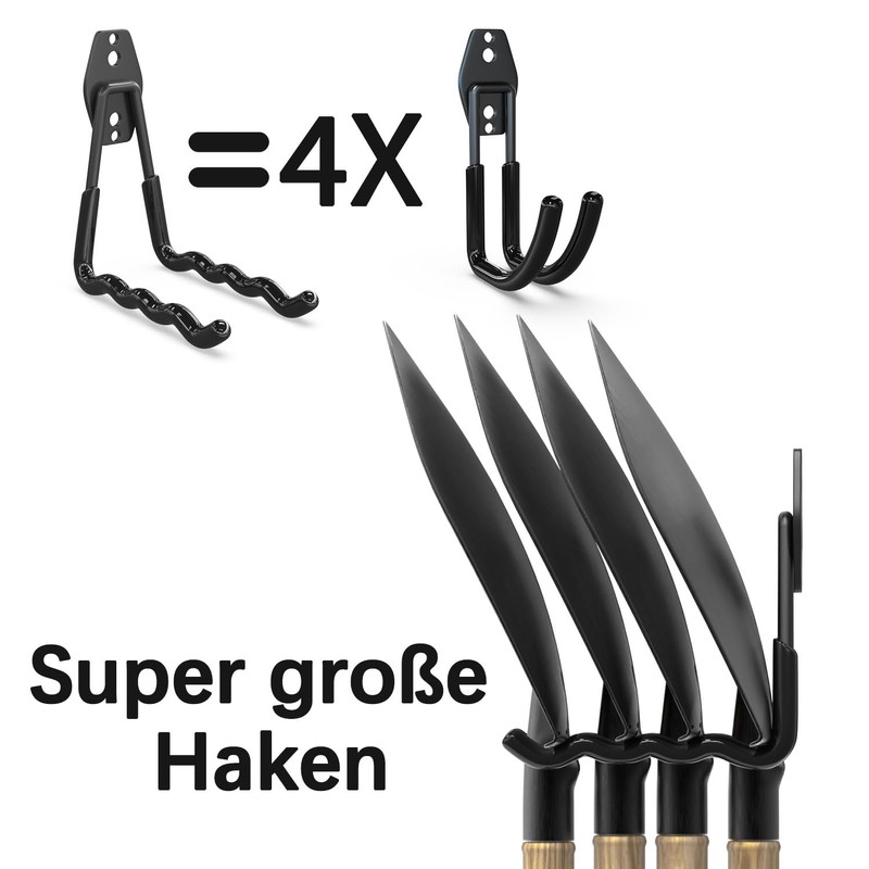 3-H Pack of 2 Wall Hooks, Garage Hooks, Heavy Duty