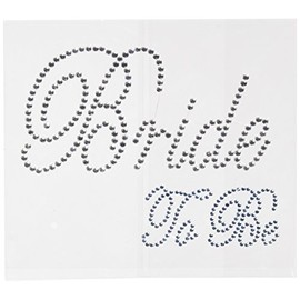Unik Occasions Rhinestone Bride to Be Laptop Decals Stickers, Clear/Blue