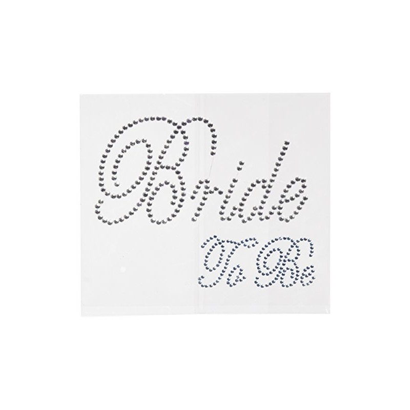 Unik Occasions Rhinestone Bride to Be Laptop Decals Stickers, Clear/Blue