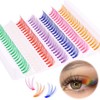 Pack of 140 Coloured False Eyelashes Colourful Eyelashes 16 mm