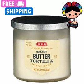 HEB H‑E‑B Flavor Favorites Bakery Butter Tortilla Scented Candle 14 oz