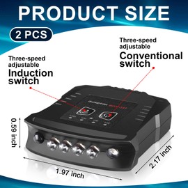 VIHOSE 2 Pcs LED Clip on Cap Lights, Christmas USB Rechargeable Cap Flashlight Clip, Waterproof Ultra Bright Hat Battery Powered on Headlamp for Hats Fishing Hunting Camping Hiking(Black)