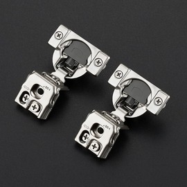 10 Pack 5 Pairs 1-3/8 inch Overlay Soft Close Hinges for Kitchen Cabinet Hinges Satin Nickel Hidden Hinges Stainless Steel Concealed Hinge self Closing