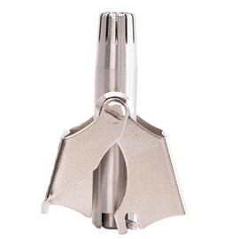 Silver Professional Portable Manual Nose and Ear Hair Trimmer, No Batteries Required, Stainless Steel Nose Hair Remover for Men and Women,Come with a Fingernail Clipper