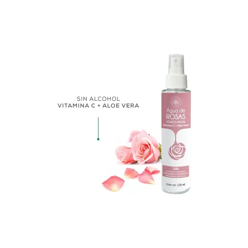 Kit Cuidado Limpieza Facial: Agua De Rosas + Tónico Tea