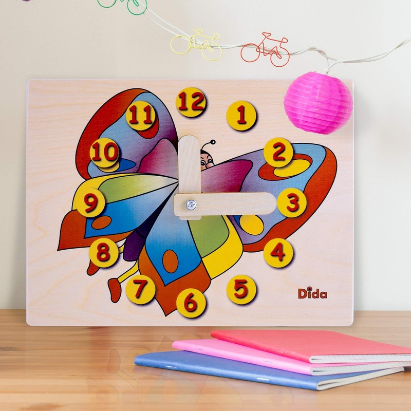 Dida - Didactic Clock in wood Butterfly - Clock manual