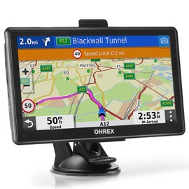OHREX N800 GPS Navigator for Car with Bluetooth, 7” Truck GPS Commercial Drivers, 2025 Maps (Free Lifetime Updates), Semi Trucker GPS Navigation Systems, Custom Truck Routing