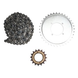 114 Link Drive Chain 410 Sprocket 16 Tooth Sprocket Kit Chain Sprocket Kit for Scooters Bikes Motorcycles
