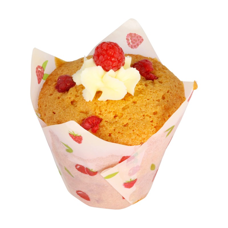24 PME Tulip-Shaped Muffin Cases, Raspberry