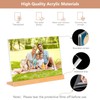 Andchi 4pcs Table Display Stand Acrylic Sign Holders, L-Shape Table