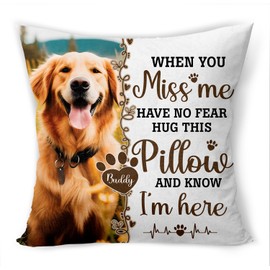 Custom Pet Memorial Throw Pillow (Insert Included), Dog Memorial Gifts For Loss Of Dog, Pet Pillows Photo, Pillow Pet Dog, Customized Pet Dog Photo Pillowcase, Pet Pillows Photo Pillow, Throw Pillows