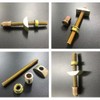 Pleenild 4Sets 4 in 1 Furniture Connecting Fittings with Half