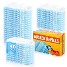40-Piece Duster Refills,Static Dust Removal Brush Disposable Replacement Head Compatible with Swiffer Duster Refills， Multi-Surface Dusters for Cleaning Furniture, Blinds, Electronics & Corners