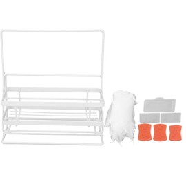 Kitchen Sink Organizer Sink Filter Drain Rag Rack Sponge Dish Holder for Countertop White